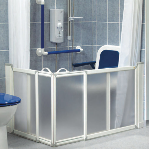 AKW Half Height Carer Screens & Enclosures For Wet Rooms & Shower Trays