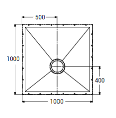 AKW Tuff Form Wet Floor Former 1000x1000mm (21008)