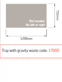 AKW Sulby Shower Tray With Gravity Waste (All Sizes)