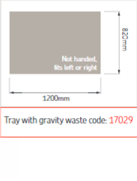 AKW Sulby Shower Tray With Gravity Waste (All Sizes)