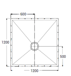 AKW Tuff Form Wet Floor Former 1200x1200mm (21018)