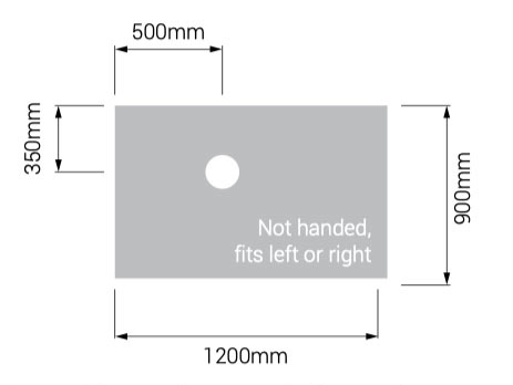 Essential Bathrooms DFG Wet Room Kit (Wet Floor Former, Waste, 2 x Grab Rails, Electric Shower, Curtain Rail & 2 Curtains)