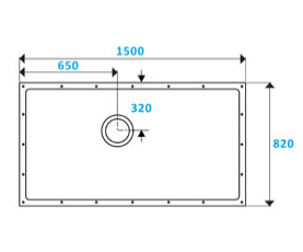 Contour ShowerDec Wet Room Floor Former 1500x820mm (SD1500X820)