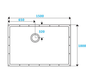 Contour ShowerDec Wet Room Floor Former 1500x1000mm (SD1500X1000)