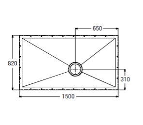AKW Tuff Form Wet Floor Former 1500x820mm (21036)