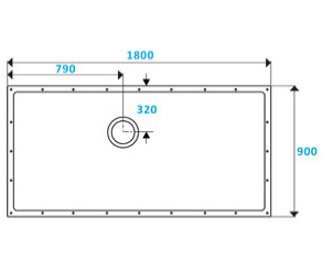 Contour ShowerDec Wet Room Floor Former 1800x900mm (SD1800X900)