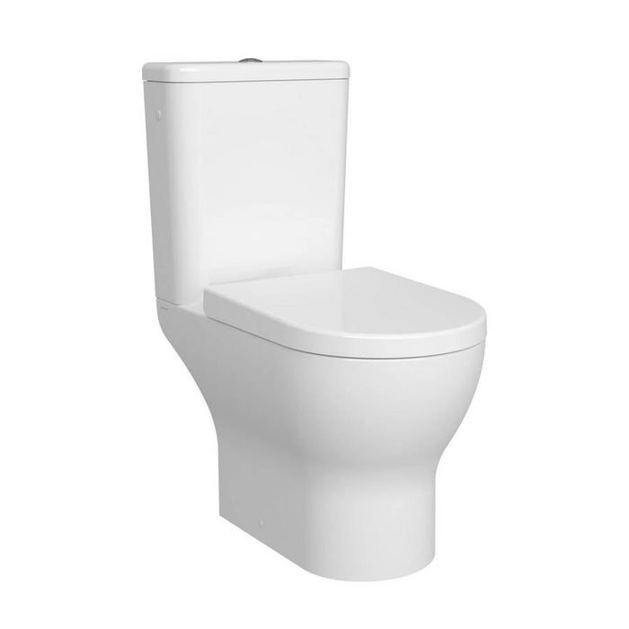 Kartell K-Vit Eklipse Round Open Back Rimless Close Coupled Toilet-White Gloss (EK012RO)