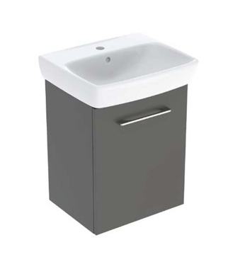 Geberit Selnova Square 50cm 1 Door Cabinet & Basin Lava 502.751.00.1