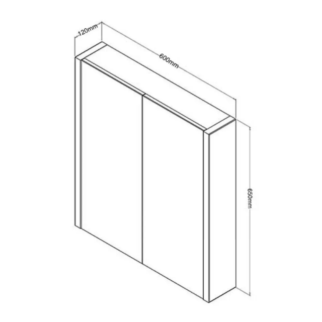 Kartell K-VIT Purity 600mm Mirror Cabinet- Silver Oak (PSO600MIR)