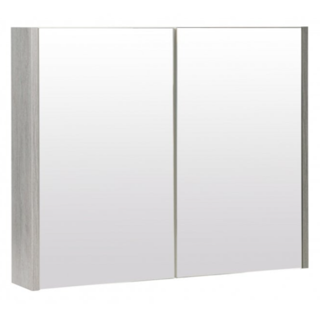 Kartell K-VIT Purity 800mm Mirror Cabinet- Silver Oak (PSO800MIR)