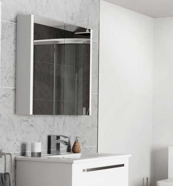Kartell K-VIT Purity 800mm Mirror Cabinet - White Gloss (FUR096PU)