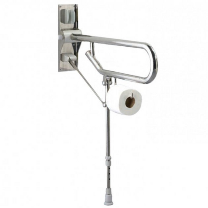 AKW  Stainless Steel Hinged Foldup Double Hairpin Rail-Adjustable Leg (32mm) (01830SS)