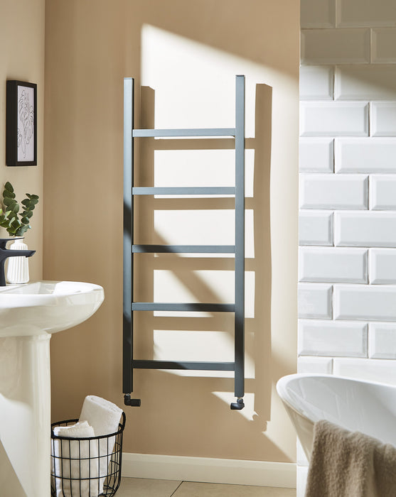 Kartell K-VIT Welland Aluminium Vertical Towel Radiator Textured Grey