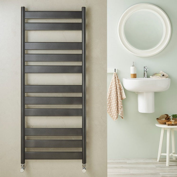 Redroom Azor Anthracite 1200x500mm Towel Radiator (AZO120050346)