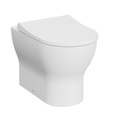 Kartell K-VIT Eklipse Round Back to Wall Rimless WC Pan- White Gloss (EK015RO)