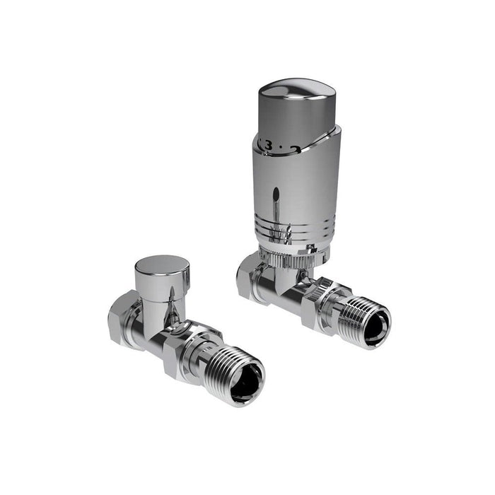 Kartell K-Design Straight Twin Valve Pack Chrome (CR-TRV201S)