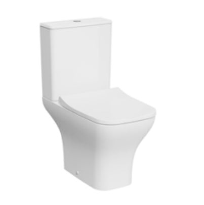 Kartell K-VIT Eklipse Square Open Back Rimless Close Coupled WC Pan -White Gloss (EK022SQ)