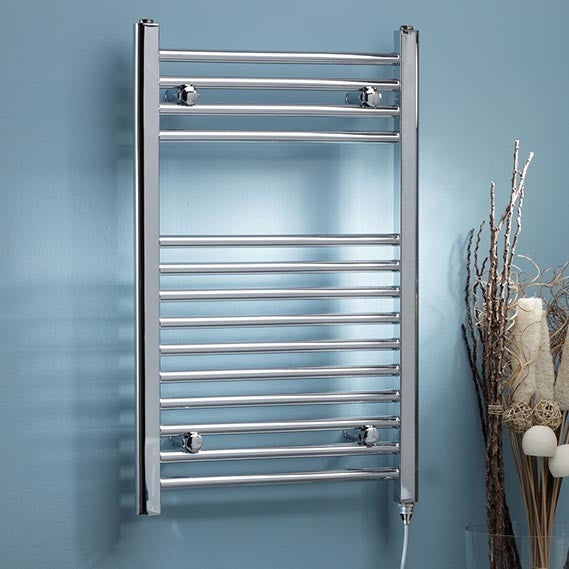 Kartell K-VIT Straight Electric Towel Rail - Thermostatic 500 x 1000mm Chrome (ETSTR510C)