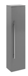 Kartell K-VIT Purity Wall Mounted Side Unit - Storm Grey Gloss (FUR094PU)