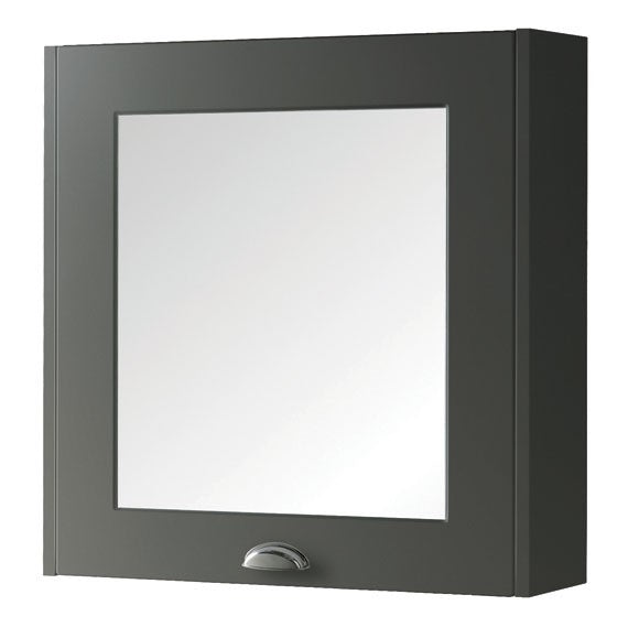 Kartell K-VIT Astley 600mm Mirror Cabinet - Matt Grey (FUR524AS)