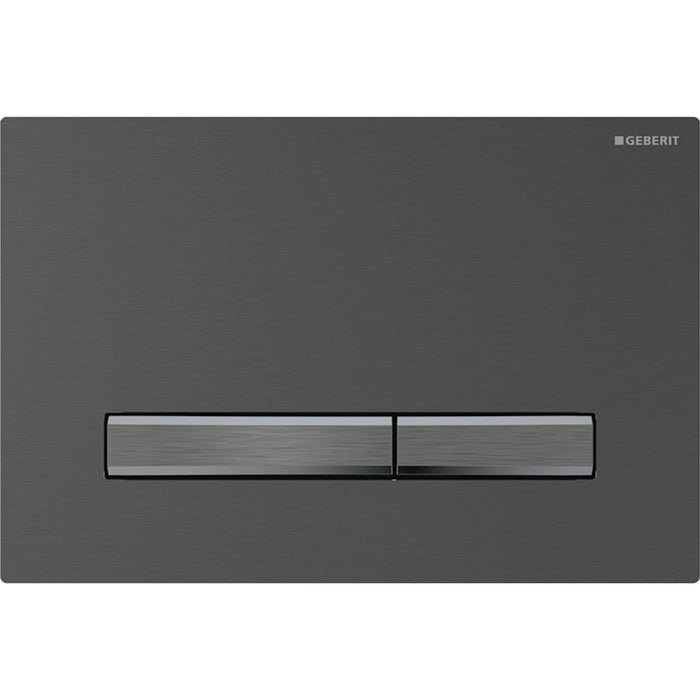 Geberit Aspire Sigma Dual Flush Plate Brushed Black Chrome 115.671.QD.2