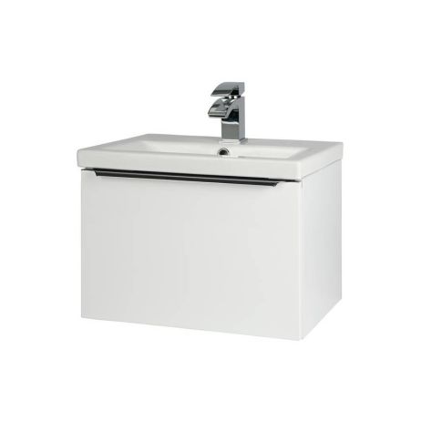 Kartell K-VIT Kore Wall Hung 500mm Drawer Unit with Basin Gloss White (KOR500WM-W-KOR500Basin))