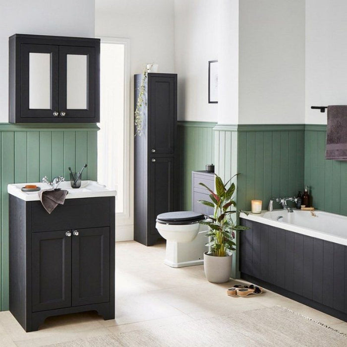 Kartell K-VIT Buckingham 600mm Mirror Cabinet - Black Oak (BUC600MIR-B)
