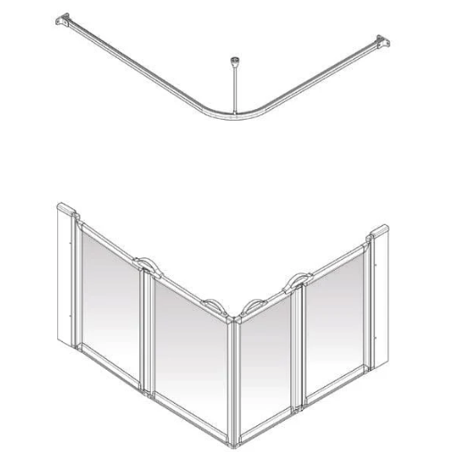 AKW Option E Shower Screens Suitable For Shower Tray (All Sizes)
