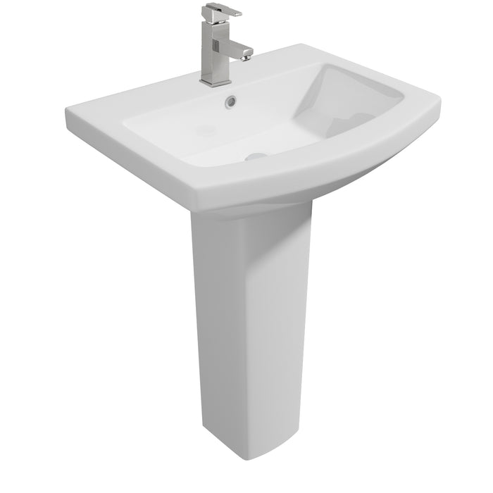 Kartell K-VIT Trim 550mm One Tap Hole Basin – With Full or Semi Pedestal (POT470TR- POT453SE- POT454SE)