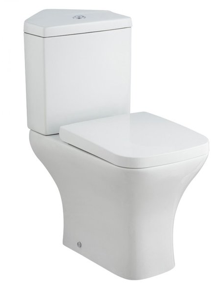 Kartell K-VIT Trim Close Coupled WC with Close Coupled Corner Cistern & Soft Close Seat (POT471TR-POT456SE-POT472TR)