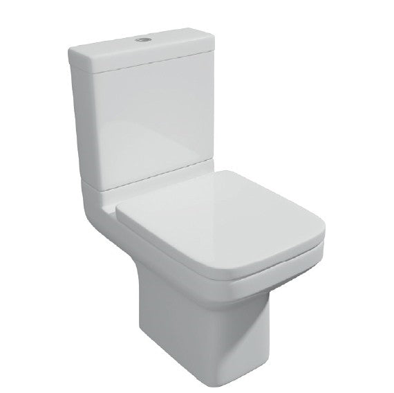 Kartell K-VIT Trim Close Coupled WC with Close Coupled Cistern & Soft Close Seat (POT471TR-POT600SE-POT472TR)