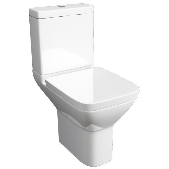 Kartell K-VIT Project Square Close Coupled WC Pan with Cistern & Soft Close Seat (POT860PR-POT600SE-POT866PR)
