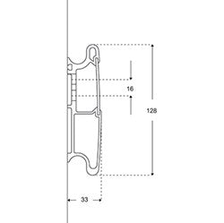 Pressalit PLUS Wall Track for Horizontal Mounting 600mm Anthracite Grey R9806112