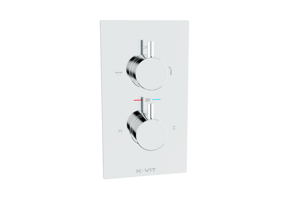 Kartell K-VIT Plan Concealed Thermostatic Valve And Diverter Chrome (SHO002PL)
