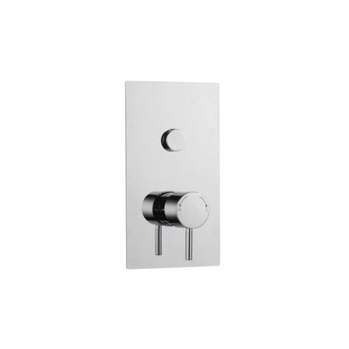 Kartell K-VIT Plan Single Round Push Button Concealed Thermostatic Shower Valve Chrome (SHO006PL)