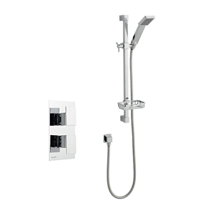 Kartell K-VIT Element Option 1 Thermostatic Concealed Shower with Adjustable Slide Rail Kit (SHO009EL)(SHO070CU)(SHO091OE)
