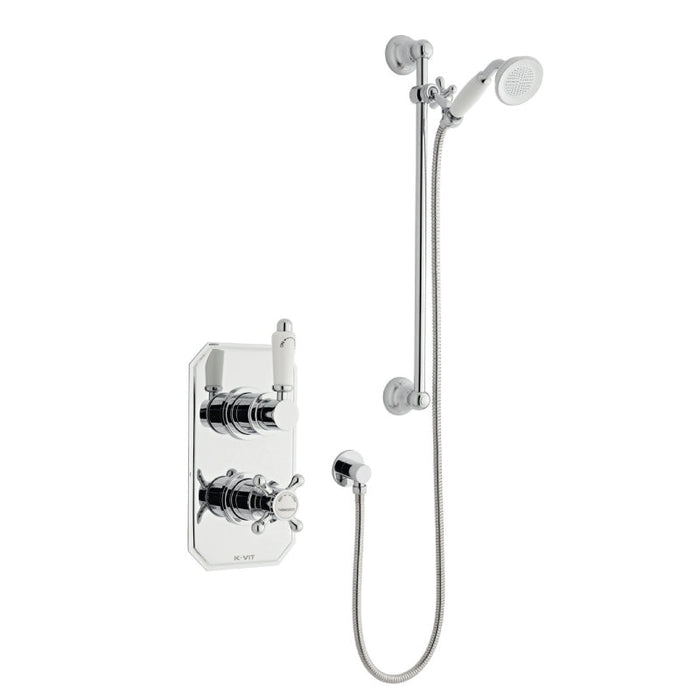 Kartell K-VIT Viktory Option 1 Thermostatic Concealed Shower with Adjustable Slide Rail Kit (SHO032VI)(SHO100SR)(SHO092OE)