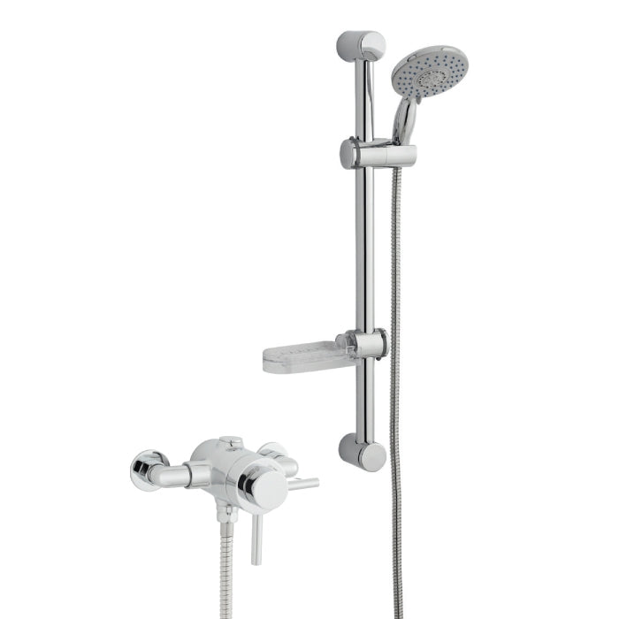 Kartell K-VIT Plan Option 4 Thermostatic Exposed Shower with Adjustable Slide Rail Kit (SHO037PL)(SHO080DE)