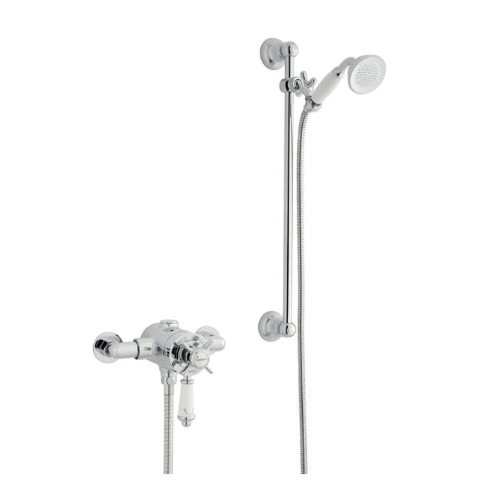 Kartell K-VIT Klassique Option 4 Thermostatic Exposed Shower with Adjustable Slide Rail Kit (SHO044KL)(SHO100SR)
