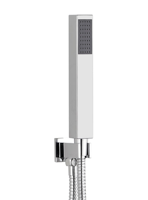 Kartell K-VIT Square Outlet Elbow with Wall Bracket, Flex and Handset-Chrome (SHO106S)