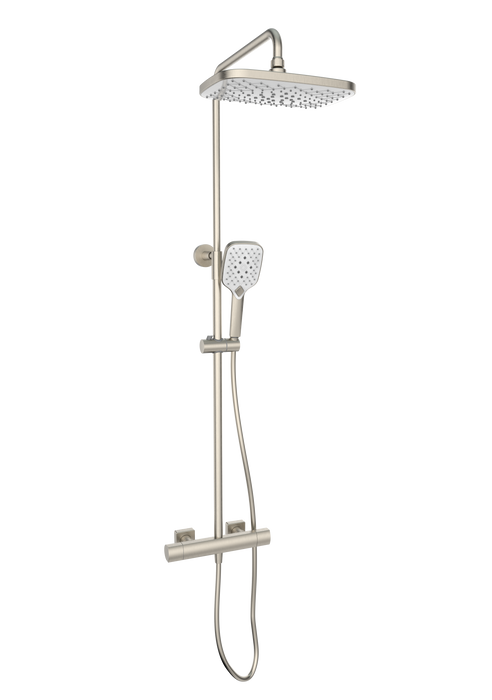 Kartell K-VIT Kolt Shower With Sliding Handset And Drench Head-Brushed Nickel (SHO330KBN)