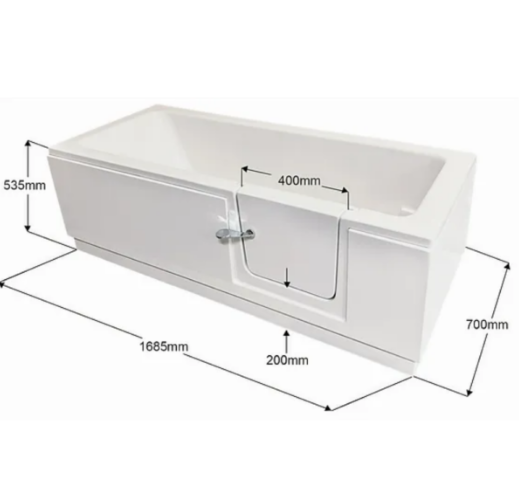 Delta Easy Access Walk In Bath 1685mm x 700mm