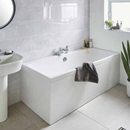 Kartell K-VIT Refine Duo Double Ended Bath 1600mm x 700mm (REF1670DUO)
