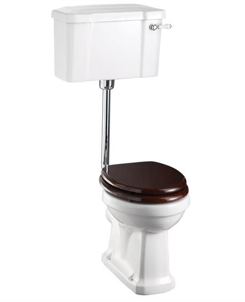 Burlington Low Level White WC And Cistern With Ceramic Lever
