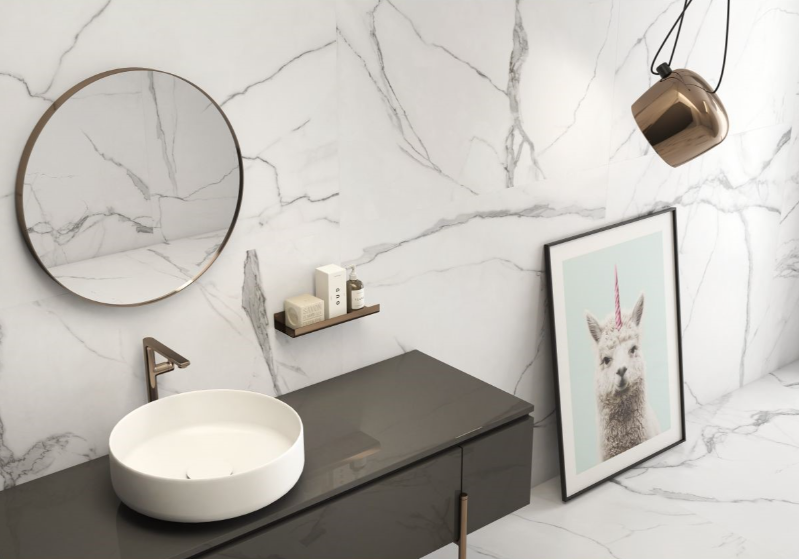 Infinity White Marble Natural Porcelain Wall & Floor Tiles 1200x600mm (Per M2)