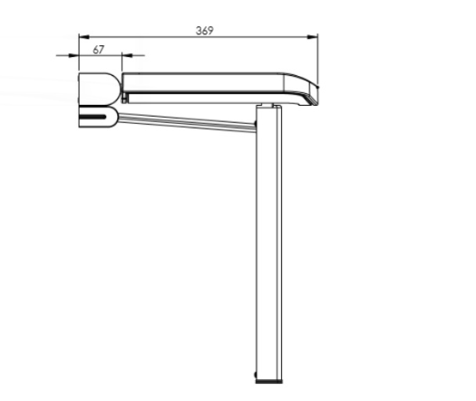 AKW Onyx Compact Fold-Up Shower Seat With Leg - White (02802WH-LS)