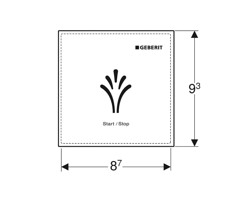 Geberit AquaClean Control Panel, Wall Mounted, Touchless 147.044.00.1