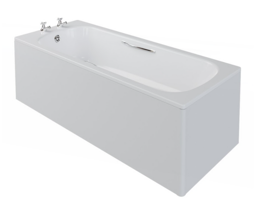 AKW 1500x700mm Steel Single Ended Anti Slip Bath (30802)