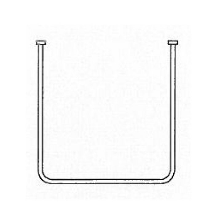 AKW U Shaped Curtain Rail White (All Sizes)