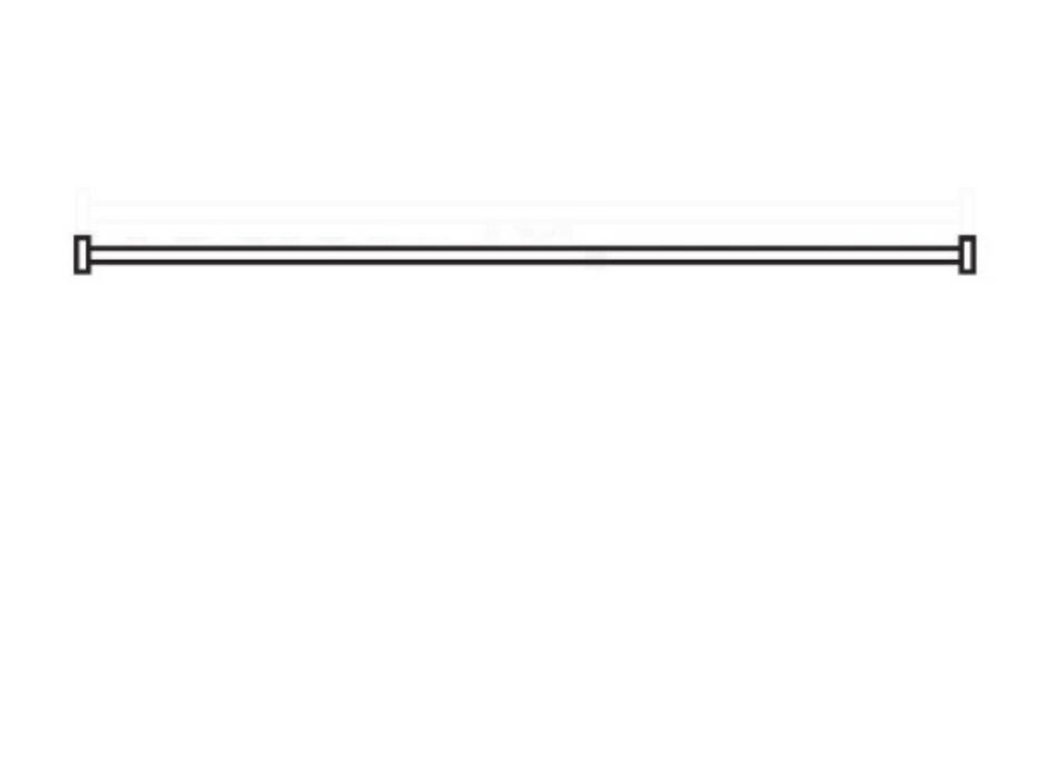 AKW Straight Curtain Rail 1900mm White (24018)